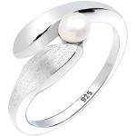 Zilveren Zilveren Handgemaakte Ring met parels  voor een Valentijnsdag  in 58 Gepolijste voor Dames 