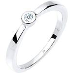 Witte Zilveren Solitair ringen  in 58 Gepolijste voor Dames 