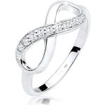 Witte Handgemaakte Infinity ringen  voor een Valentijnsdag Gepolijste voor Dames 