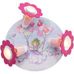 Elobra Kinderkamerlamp Prinses Lillifee ballonschommel, wand- en plafondlamp, hout, roze, 130926