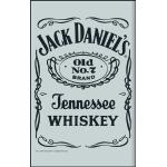 Jack Daniels Whiskey Logo 2 - Bedrukte spiegel met kunststof frame in houtlook, cult-spiegel - Grootte 20x30 cm
