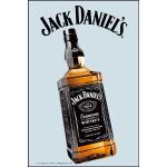 empireposter Jack Daniels Whiskey Fles 2 - Bedrukte spiegel met kunststof frame in houtlook, cult-spiegel - Grootte 20x30 cm