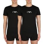 Zwarte Emporio Armani T-shirts met ronde hals Ronde hals  in maat M 2 stuks voor Heren 