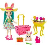 Enchantimals GJX33 Tuinvrienden-speelset met pluizige bunny-pop, dierenvriend mop en accessoires, speelgoed vanaf 4 jaar