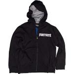 Fortnite jongens hoodie sweatshirtjas met capuchon mt. 140 152 164 176-10 12 14 16 jaar zwart - logo klein borstjack, zwart, 140