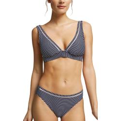 ESPRIT Women Beach voorgevormde gestreepte bikinitop donkerblauw/wit