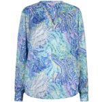 Esqualo blouse Blouse V-neck Bayside Leaves p Sp24.15011/999 print Esqualo , Multicolor , Heren