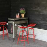 Rode Stalen Verstelbare Hoogte Esschert Design Barkrukken & Barstoelen 