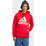 Rode Fleece adidas Essentials Hoodies  in maat 3XL in de Sale voor Heren 