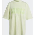 Limegroene adidas Essentials Oversized shirts  in maat L voor Dames 