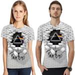 Europa en de Verenigde Staten Pink Floyd 3d Digital Printing Short-sleeved Loose T-shirt