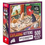 Blauwe Exploding Kittens Inc 500 stukjes Pandemie Spellen  in 251 - 500 st met motief van Katten voor Meisjes 