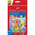 Faber-Castell 114437 - Kleurpotlodenset Classic Colour, aquarelpotloden, 36 stuks, onbreekbaar, incl. penseel