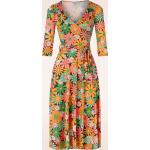 Multicolored Polyester vintage chic for topvintage Bloemen Chique jurken  in maat M met Driekwart mouwen in de Sale voor Dames 