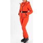 Oranje Polyester met vak voor skipas Falcon Ademende waterdichte Ski-jassen  in maat S in de Sale voor Dames 