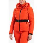 Oranje Polyester met vak voor skipas Falcon Ademende waterdichte Ski-jassen  in maat L in de Sale voor Dames 