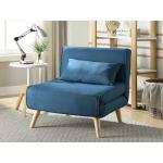 Scandinavische Blauwe Houten Vente-unique Design fauteuils 