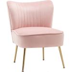 Roze Fluwelen Design fauteuils 