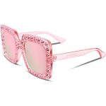 Roze Oversized zonnebrillen voor Dames 