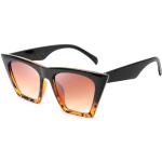 Zwarte Oversized zonnebrillen met motief van Luipaard 1 stuk Sustainable voor Dames 