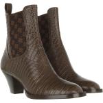 Fendi Boots & laarzen - Karligraphy Heeled Ankle Boots Leather in bruin