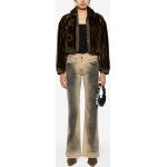 Vintage Bruine Acryl Fendi Winterjassen  in maat XL voor Dames 