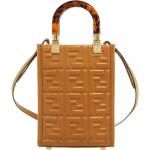 Fendi Satchels - Sunshine Mini Shopping Bag FF in bruin