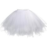 Witte Tulen Tutu's  voor een Bruiloft  in Onesize Mini voor Dames 