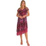 Casual Paarse Lycra Stretch Batik Grote maten jurken  in Grote Maten  in maat 3XL voor Dames 