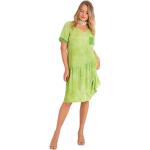 Casual Groene Lycra Stretch Batik Grote maten jurken  in Grote Maten  in maat 3XL voor Dames 