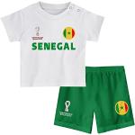 FIFA Unisex Kids Officiële Fifa World Cup 2022 Tee & Short Set - Senegal - Away Country Tee & Shorts Set (pak van 1), Kleur: wit, 18 Maanden