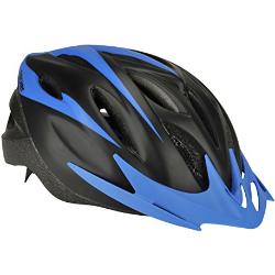 FISCHER Fietshelm voor volwassenen, fietshelm, mountainbike-helm, cityhelm sportief, S/M, 54-59 cm, zwart/blauw, met verlicht binnenringsysteem