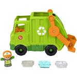 Fisher-Price HJN47 Little People Recycling Laster, meertalige versie, muziekspeelgoed om in te schuiven, voor peuters en kleuters vanaf 1 jaar, groen