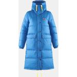 Klassieke Lichtblauwe Polyamide Gewatteerde Parka jassen met capuchon Sustainable voor Dames 