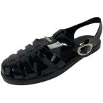 Zwarte HUGO BOSS BOSS Platte sandalen  in maat 37 met Gespsluiting Sustainable in de Sale voor Dames 