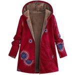 Retro Roze Fleece Ademende Korte winterjassen  voor de Lente  in maat M voor Dames 