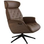 Bruine Leren Verstelrugleunings Comfort stoelen 