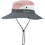 Cowboy Roze Bucket hats  voor de Zomer  in maat L met motief van Vis voor Dames 