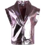 Roze Polyester Metallic Gilets  in maat S Metallic voor Dames 
