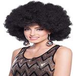 Zwarte Polyester Folat Afro pruiken  in maat XL met motief van Halloween voor Dames 