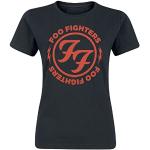 Zwarte Foo Fighters T-shirts met ronde hals Ronde hals  in maat L voor Dames 