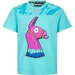 Blauwe Alpaca Fortnite Kinder T-shirts voor Jongens 