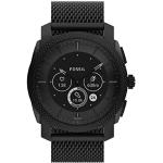 Zwarte Kalender Management Fossil Machine Hybrid Smartwatches Armband voor Outdoor in de Sale 