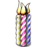 Foto bord van verjaardags kaarsen