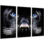 Fotodruk Animal Pantera, blauwe ogen, totale grootte: 97 x 62 cm, XXL