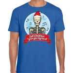 Blauwe T-shirts  voor een Kerstmis  in maat 3XL voor Heren 