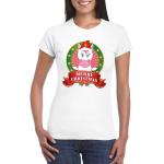 Witte T-shirts met opdruk  voor een Kerstmis met motief van Eenhoorns voor Dames 
