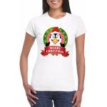 Witte T-shirts met opdruk  voor een Kerstmis met motief van Pinguin voor Dames 