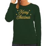 Groene Sweatshirts  voor een Kerstmis met Glitter voor Dames 