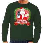 Groene Polyester All over print Sweatshirts met print  voor een Kerstmis voor Heren 